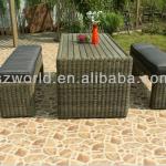 Outdoor furniture rattan bench