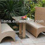 Outdoor hand weaving rattan long chair dining sets