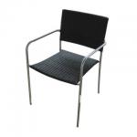 Stainless Steel Chair with PE Rattan seating