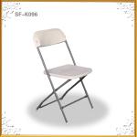 Hot wholesale white plastic folding chair