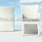 Hottest poly rattan garden chair/rattan chair/rattan dining chair with aluminum frame and all weather cushion