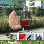 outdoor egg basket wicker hanging swing chair