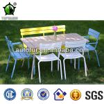 Colorful Industrial Outside Furniture Metal Garden Armrest Chairs