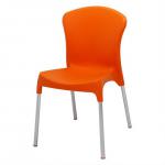 Plastic Chair STELLA with aluminum legs