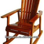 Natural teak rocking chair