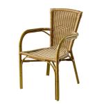 Wonder Bistro Cheap outdoor Patio Cane Satckabe Single Bamboo arm Chair