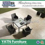 Hot rattan garden furniture set aluminum chair and cafe tables