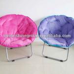 Folding portable papasan chair with durable and padded seating