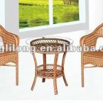 outdoor wicker orange dining set-wicker table and wicker chair