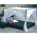 With Tent Wicker Outdoor Daybed