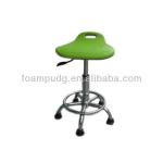 ESD PU foam round swivel stool with conductive nylon glider-2013