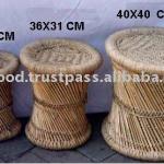 Reed Garden Stools set of 3 pcs also available in Nylon-W 1
