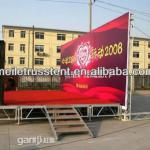 Waterproof Mobile wooden stage with carpet on top surface