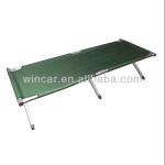 Fabric folding bed for camping