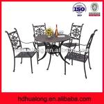 garden mesh metal outdoor furniture with 4 chairs