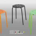 plastic stools with metal legs-FY-019