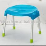 plastic bench with stainless steel pipe leg-X1700