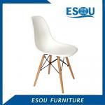 ABS Cheap Outdoor Plastic Wood White Relaxing pp Dining Room Chair-AC-02WH