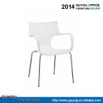 2014 New Design Dining Chair With Armrest and Chrome base GY-623C