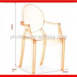 JAC-013 Colored Plastic Ghost Chair,Clear Ghost Chair for Wedding,Plastic Wedding Chiar