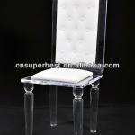 clear acrylic chair with foam pad