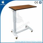 BT-AT004 HOT SALE!!! Height Adjustable hospital wooden Over bed tables