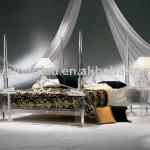 high quality clear acrylic bed/bedstead for man and women with two side table