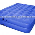 Hot Sale! Double Layer Boston Valve Flocked PVC Inflatable Air Bed
