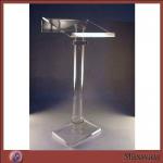 Contemporary Clear Acrylic Church Lectern Podium /Cheap Church Pulpit with Cross-MW-AD-102