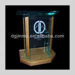 JDZ-AL563 Hot sale customized Logo design wooden rostrum pulpit;luxury rostrum pulpit;modern pulpit
