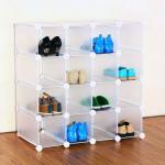 Interlocking 16 pairs Cube shoe organizer (FH-AL16400)