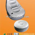 fashionable pvc flocking inflatable air sofa with footrest set