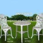 Garden Furniture with rose flower pattern at the table top &amp; chair backrest-HNTC002A