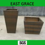 outdoor PE rattan furniture of PE rattan outdoor sun flowerpot