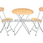 folding square garden wood table and chair set-LET-3211