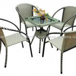 4 chairs and 1 table PE rattan furniture, outdoor in set PE rattan furniture