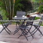 Starbucks furniture outdoor coffee set, plastic wood folding cafe table chair