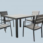 Garden furniture Monkey antique hotel lobby all weather wpc dining furniture-NW-001T7