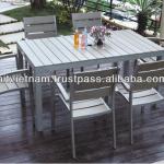 Poly Wood Garden Dining Set with one table and 6 chairs