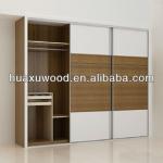 White + walnut color high-capacity wardrobe