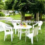 Plastic party tables and chairs