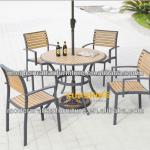2012 hotsale WPC furniture - plastic wood table and chair sets-FCO-P07
