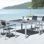 Poly Wood Garden Dining Set with Stackable Chairs-PW1001