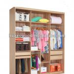 Walnut color high-capacity wardrobe