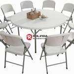 10 People Banquet Round Plastic Folding Table