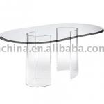 LY-1092 Clear Oval Acrylic Meeting Table,Crystal Clear Perspex Furniture
