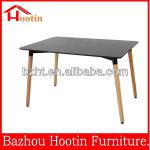 2013 modern retractable dining table / poly table with wood base