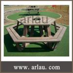 Kindergarden Kids Polygonal Outdoor Amusement Park Wooden Table (TB-N23)-TB-N23