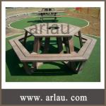 Kindergarden Kids Polygonal Outdoor Amusement Park Wooden Table (TB-N23)