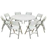 folding round plastic tables for sale with high quality